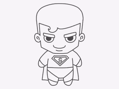 超人头像 黑白图片