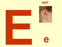儿童学字母-英语26个字母发音E
