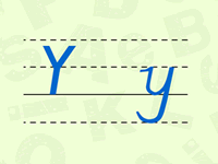 大写字母Y、小写字母y的书写格式
