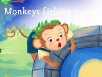 Monkeys fishing month 猴子捞月