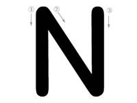 26个字母的写法_N字母标准写法